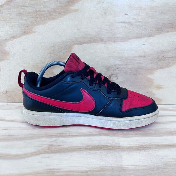 Nike - Court Borough Low 2 -Sneakers -Black/Red -Kids Big Unisex -7Y- BQ5448-007 - Picture 5 of 9